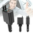 thumbnail image 4 of 120W Fast Charging Car Charger - Metal, 4 Ports, Retractable - for Multiple Devices, 180° Rotation, Family Travel, Space-Saving, 4 of 7