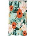thumbnail image 3 of Spring Flower Shower Curtain for Bathroom Decor 36Wx72H Stall Pink Small Half RV Floral Green Leaves Farmhouse Rustic Botanical Art Printed Fabric Polyester Waterproof 7 Pack Plastic Hooks, 3 of 6