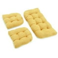 thumbnail image 3 of Blazing Needles U-Shaped Microsuede Tufted Settee Cushion Set (Set of 3), 3 of 3