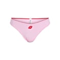 thumbnail image 5 of No Boundaries Cotton and Pointelle Thong Panties, 3-Pack, Women's XS-XXXL, 5 of 7