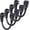 Black - 4 Pack, variant on Short Power Extension Cord 6 Inch 14AWG SJTW Heavy Duty Flat Plug 45-Degree Angle 15A 125V Indoor Outdoor Extension Cable 1-Pack