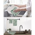 thumbnail image 5 of Boho Sage Green Floral Kitchen Dish Towels for Drying Dishes Set of 3, Farmhouse Botanical Vintage Paisley Flower Waffle Weave Microfiber Hand Tea Towels Quick Dry & Absorbent Towel 15.7x23.6, 5 of 7