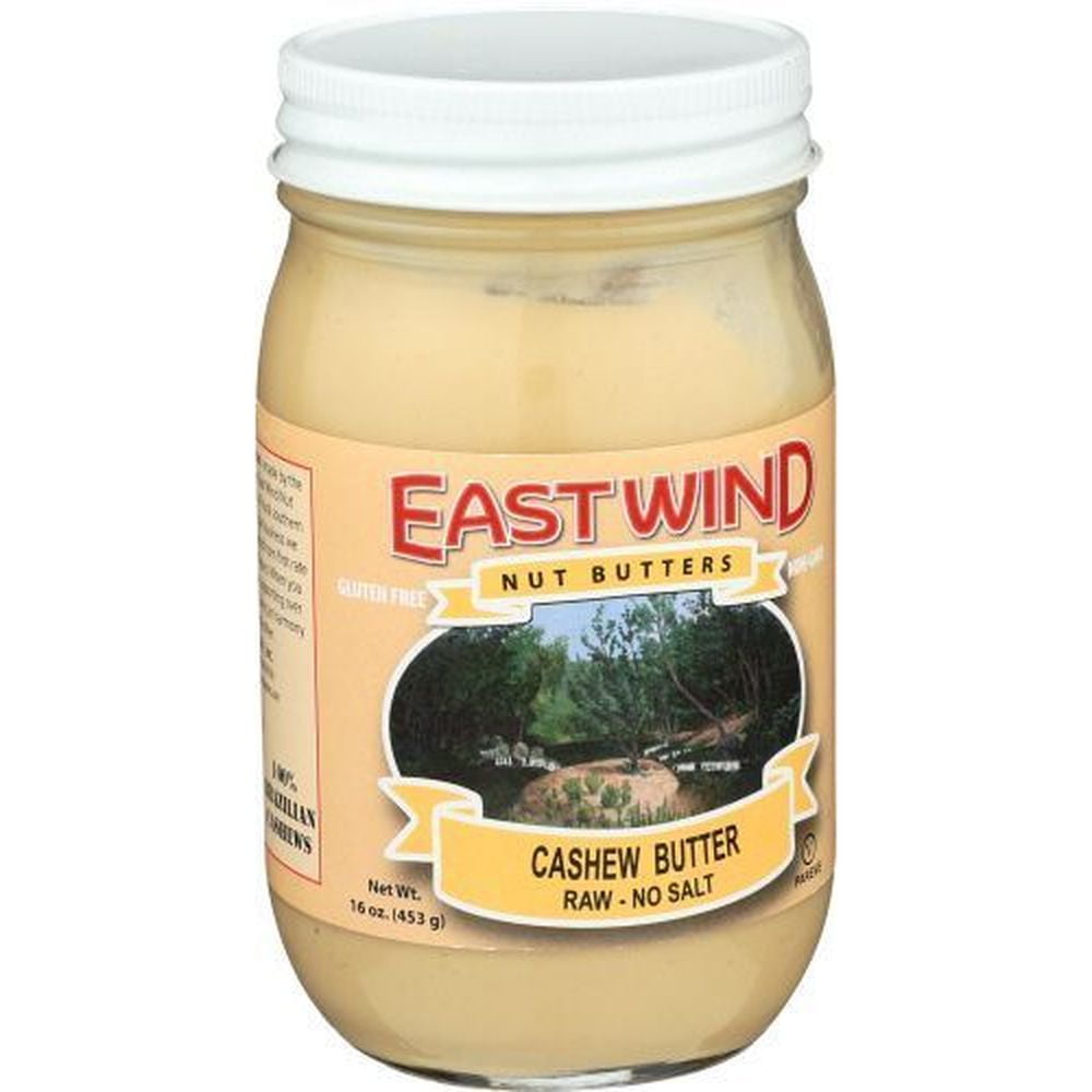 East Wind Raw Cashew Butter, 16 Ounce -- 6 per Case.