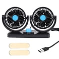 thumbnail image 4 of Car Fan Dual Heads Strong Winds Low Noise for Vehicle Car Truck SUV RV, 4 of 11