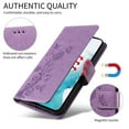 thumbnail image 5 of For Samsung Galaxy A15 4G / 5G 6.5 inch Embossed Butterfly Flowers With Card Slots And A Cash Compartment Shockproof Kickstand Flip Leather Phone Case For Women,Purple,For Galaxy A15 4G / 5G, 5 of 8