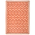 thumbnail image 3 of SAFAVIEH Courtyard Jasper Geometric Bordered Indoor/Outdoor Area Rug, 6'7" x 6'7" Round, Rust/Sand, 3 of 9