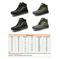 thumbnail image 2 of Woobling Men Waterproof Industrial Boots Puncture-proof Hiker Shoes Working Anti-collision Work Boots Green 11, 2 of 9