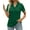 Green, variant on ZHENWEI Womens Collared Casual Short Sleeve V Neck Polo T Shirts Loose Tunic Tops Blouses with Pocket