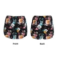 thumbnail image 3 of Pofeuu Hibiscus Rose Print Women's Athletic Shorts Running Workout Shorts Tummy Control Quick Dry Gym Shorts with Pockets Double layer sports shorts-XX-Large, 3 of 7