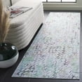 thumbnail image 2 of SAFAVIEH Tacoma Sheldon Abstract Machine Washable Runner Rug, Grey/Green, 2'6" x 8', 2 of 7