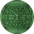 thumbnail image 1 of Ahgly Company Indoor Round Persian Emerald Green Traditional Area Rugs, 6' Round, 1 of 4