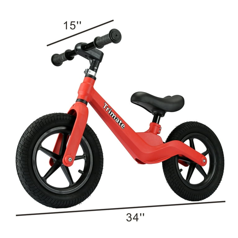 Trimate Toddler Balance Bike Red No Pedal Sport Bike for 3 5