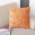 thumbnail image 3 of Body Pillow Pillowcase,Velvet Pillow Covers for Halloween Decorations Indoor Pumpkin Throw Pillow Cover for Autumn Harvest Home Decor 17.7"x17.7" (Khaki,1PC), 3 of 3
