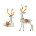 thumbnail image 4 of 2 adornos de escritorio, figuras decorativas de ciervos, decoración del hogar, decoración de escritorio azul, 4 of 9