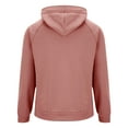 thumbnail image 5 of safuny Men's Fashion Solid Color Pullover Casual Sports Workout Loose Cargos Hoodies Shirts Big&Tall Outdoors Long Sleeve Tops Crew Neck Sweatshirts Quarter Zipper Pink M, 5 of 6