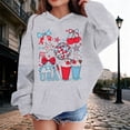 thumbnail image 2 of Girls Patriotic Graphic Print Hooded Sweatshirt 4Th Of July Celebration Casual Clothes, 2 of 4