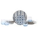 thumbnail image 1 of Vajilla de Porcelana con Vaso Crown Baccara 16 piezas para 4 personas - Tribalblue, 1 of 5