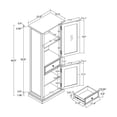 thumbnail image 2 of Freestanding Tall Storage Cabinet with Glass Door and Shelves for Living Room, Kitchen, Dining Room, Office, White, 2 of 12