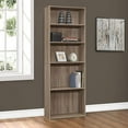 thumbnail image 2 of 11.75" x 24.75" x 71.25" Dark Taupe 5 Shelves  Bookcase, 2 of 6
