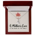 thumbnail image 1 of To My Mom A Mothers Love is The Heart of The Family Alluring Ribbon Necklace Message Card, 1 of 7