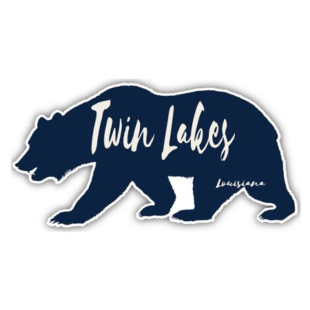 Twin Lakes Louisiana Souvenir 4-Inch Vinyl Decal Sticker Bear Design