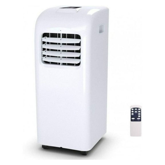 8000 BTU Portable Air Conditioner, Dehumidifier, Cooling for Room up to 400 sq ft - White - with Remote & Exhaust Hose