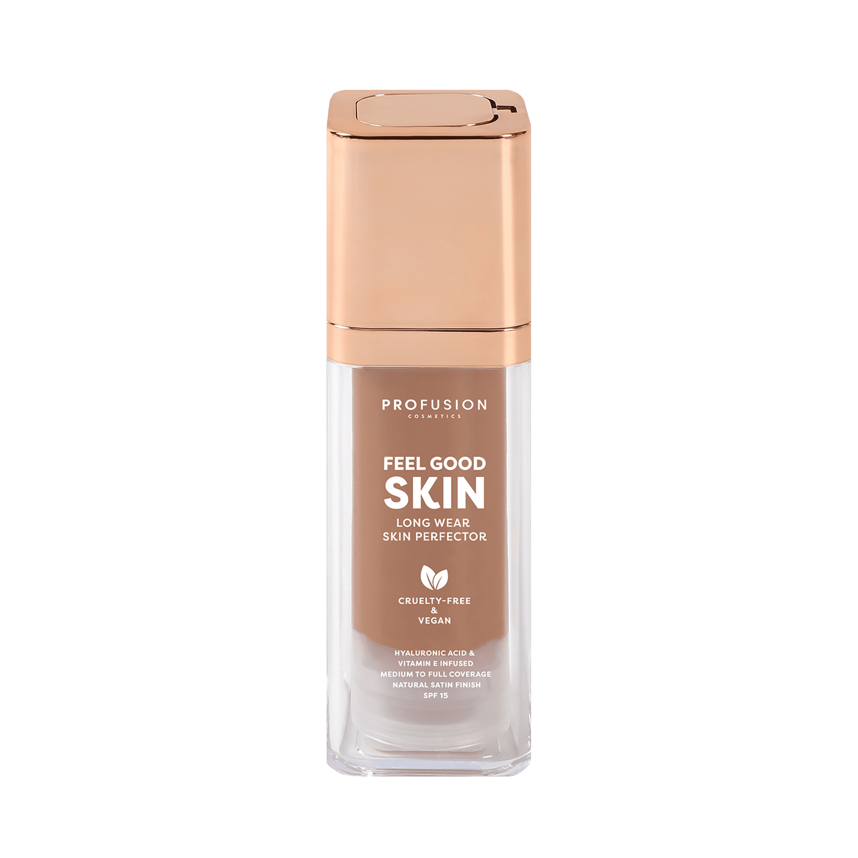 (2 pack) Profusion Cosmetics Feel Good Skin Long Wearing Skin Perfector Foundation Deep 500