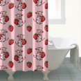 thumbnail image 4 of Pink Cow Strawberry Pattern Shower Curtain 72"x72" ,Bathroom Decorative Shower Curtains Set with 12 Hooks,Modern Waterproof Washable Shower Curtain, 4 of 6