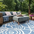 thumbnail image 5 of SAFAVIEH Courtyard Chester Floral Indoor/Outdoor Area Rug, 2'7" x 5', Blue/Beige, 5 of 16