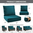 thumbnail image 4 of Bellefurn Luxury Outdoor Deep Seat Cushion 22 X 24 X 6 inch for Patio Furniture,Outdoor Sofa Cushions Chairs Cushions,Waterproof & Fade Resistant Patio Furniture Cushions for Wicker Chair,Couch, 4 of 11