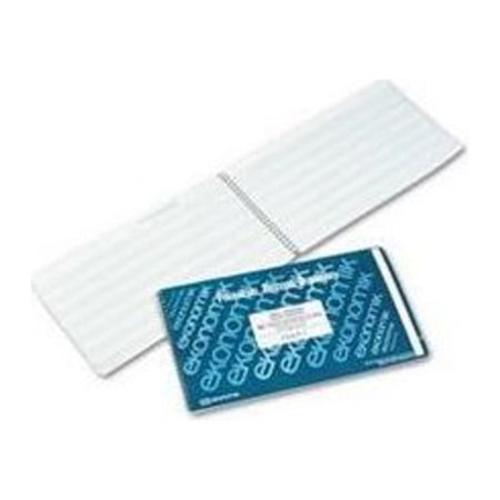 Ekonomik Wirebound Check Register - 40 Sheet[s] - Wire Bound - 8.75" X 14.75" Sheet Size - White - 1each (RL17)