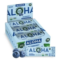 ALOHA Plant Based Protein Bars, Blueberry, 14g Protein (Pack of 12)