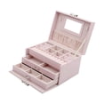 thumbnail image 1 of Large Jewelry Box Organizer PU Leather Storage Case for Necklace Women, 1 of 8