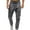 Dark Gray, variant on Aoochasliy Mens Jeans Clothes Relaxed Fit Men Casual Full Fashion Solid Camouflage Elastic Panel Tie Trousers Lounge Pants