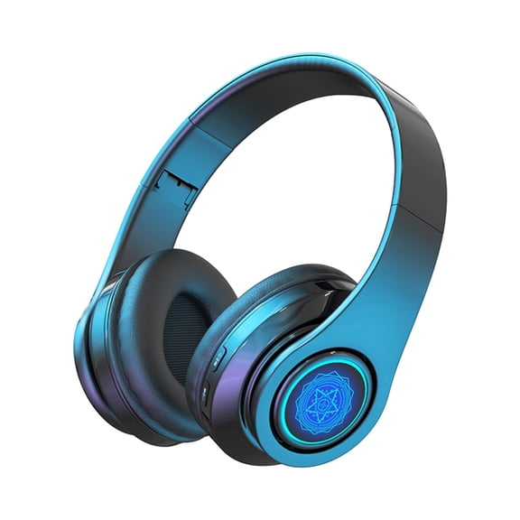 Kids Bluetooth Headphones, Wireless & Wired, Built-In Mic, SD Music Player, Over-Ear Design,Black