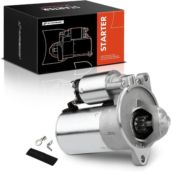A-Premium Starter Motor Compatible with Ford F150 1992-1998 F250 F350 Mustang Bronco Country Squire, E-Series & Lincoln Mercury Model, 12V 1.4KW CW 10 Teeth, Replace# F7SU-11000-A1B, F7SU-11000-AA