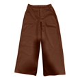 thumbnail image 4 of Womens Pants Thin Breathable Linen Pants High Waisted Loose Fit Solid Spring Summer Trousers Purple S, 4 of 5