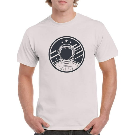 Astronaut Portrait T-Shirt Men -Smartprints Designs, Male 5X-Large