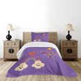 thumbnail image 4 of Ambesonne I Love You Quilted Bedspread Set 2 Pcs, Magic Happy Rainbow, Twin Size, Violet, 4 of 5