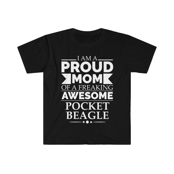 Proud mom pocket beagle Dog Mom Owner Mother's Day Unisex T-shirt S-3XL