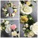 thumbnail image 4 of Corona de crisantemo de rosa artificial de estilo europeo decoración de puerta dintel de puerta decoración de pared colgante arreglo floral para el hogar de boda - azul (diámetro e, 4 of 12