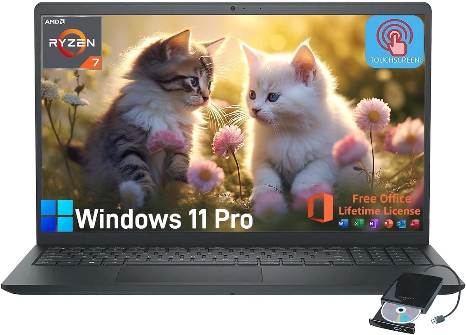 Dell Inspiron 15 Laptop, 13th Gen i7, 64GB RAM, 1TB SSD, Wi-Fi