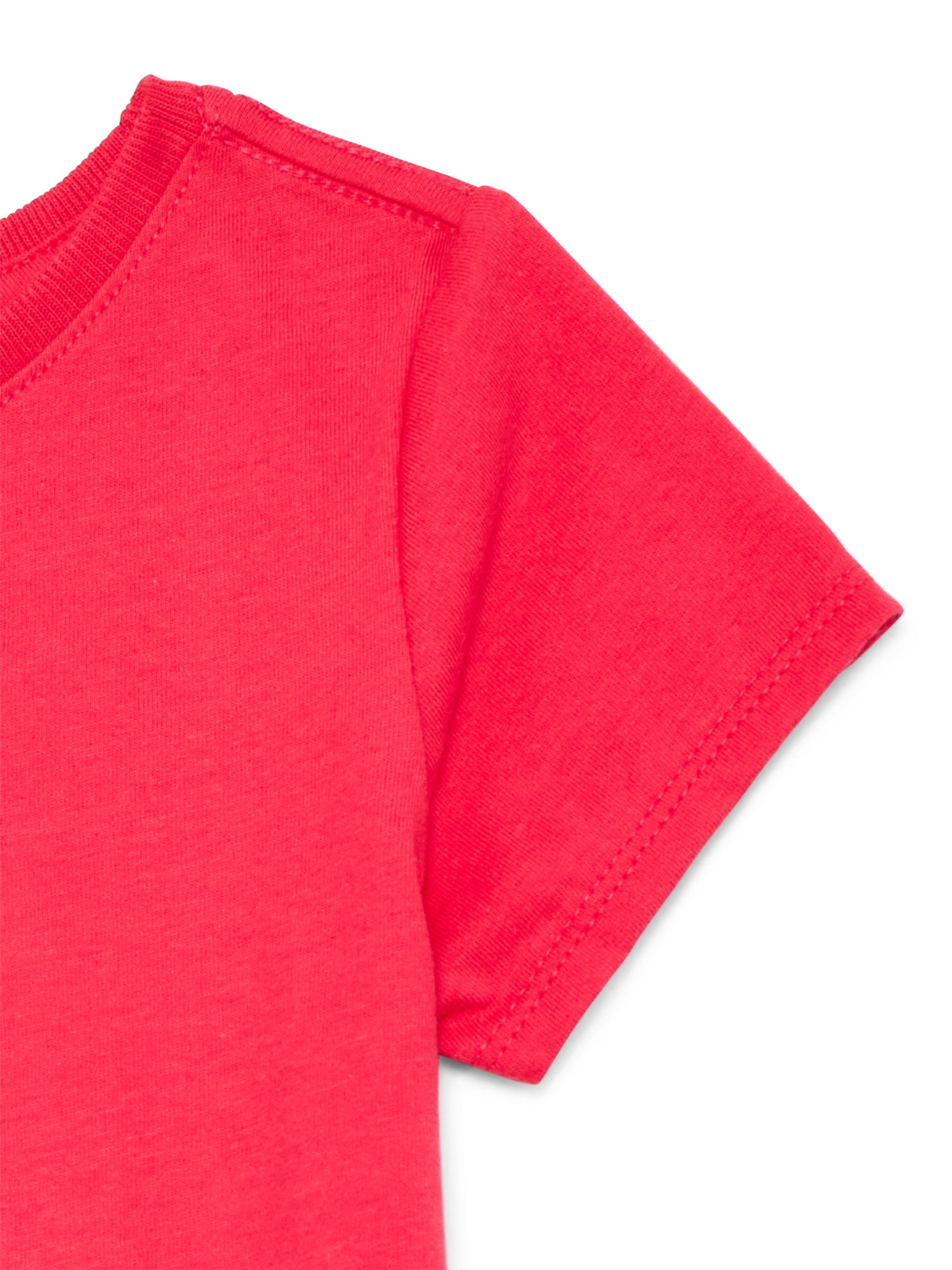Wonder Nation Toddler Girls Tee with Short Sleeves, Sizes 18M-5T