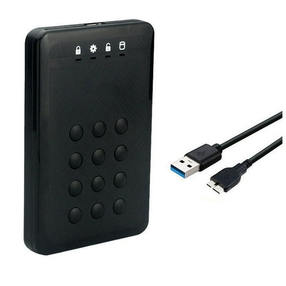HDD Enclosure SSD Case Encrypted Hard Drive 5Gbps USB3.0 for 2.5 Inch Disk