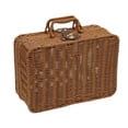 thumbnail image 4 of Caja de almacenamiento de paja con asas, caja de almacenamiento tejida de ratán vintage, caja de accesorios de maleta retro para almacenamiento de L Gloria Cesta de picnic de mimbre, 4 of 9