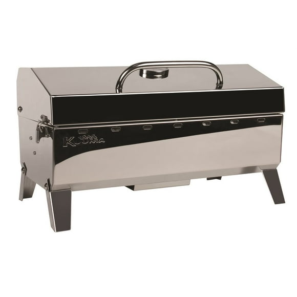 Camco Marine Barbecue Grill 58131 Kuuma; Stow N Go 160; Propane; Flamme; 12000 BTU; Rectangulaire; Poli; Acier Inoxydable