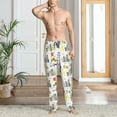 thumbnail image 2 of Logiee New York Print Pajama Pants for Men,Men’s Pajama Bottoms,Mens PJ Pants with Pockets & Button Fly-Small, 2 of 6