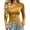 Yellow, variant on FchengtaiS Long Sleeve Shirts for Women Ribbed Slim Fitted Basic Tee Top Mock Neck Workout Stretchy Undershirts