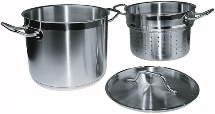 Winware Stainless 8 Quart Steamer/Pasta Cooker with Cover 