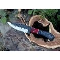 thumbnail image 3 of Premium Carbon Steel Hunting Knife, Wood Handle with Cowhide Leather Sheath, 3 of 6